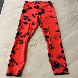 Lululemon - Align Leggings 25” Sz 6 - Red Tie-Dye - EUC